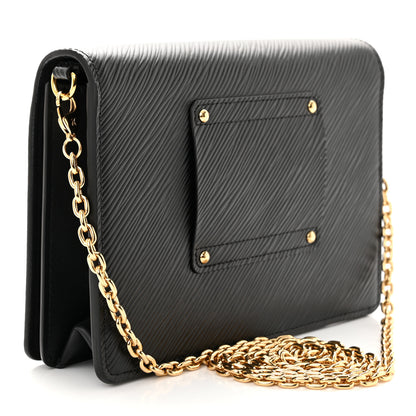 Louis Vuitton Epi Twist Belt Chain Wallet Black 3 of 9