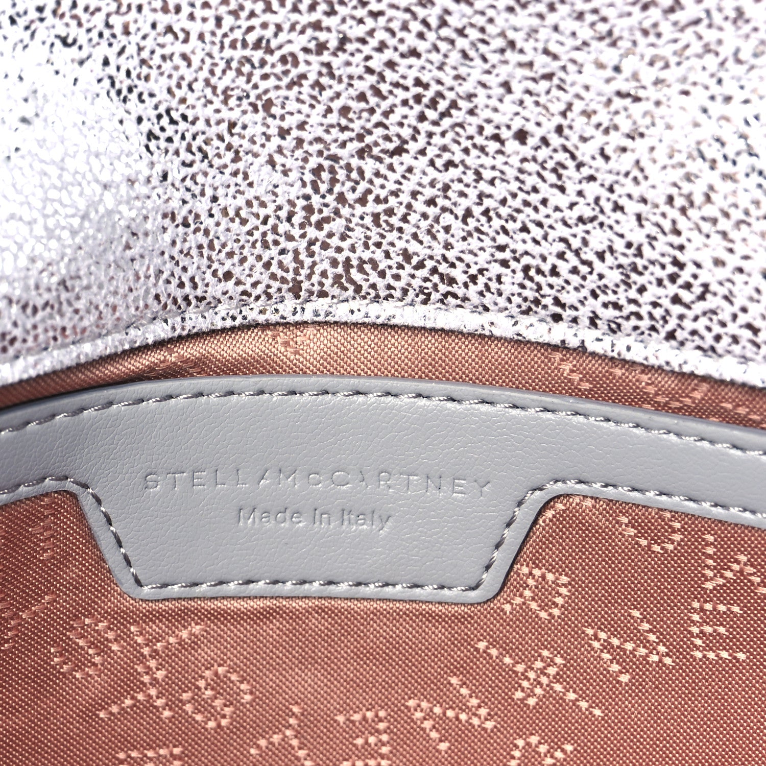 Stella McCartney Metallic Shaggy Deer Mini Falabella Crossbody Bag Silver 6 of 11