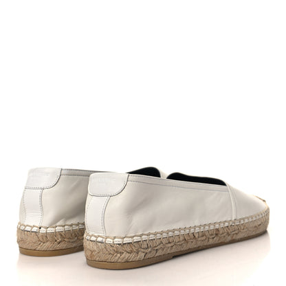 Saint Laurent Lambskin Monogram Espadrilles 41 White 4 of 10