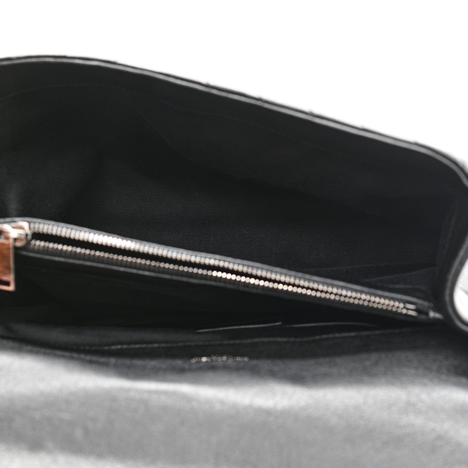 Saint Laurent Sheepskin Matelasse Chevron Monogram Large College Satchel Black 5 of 12