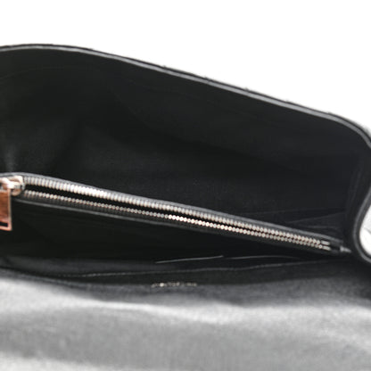 Saint Laurent Sheepskin Matelasse Chevron Monogram Large College Satchel Black 5 of 12