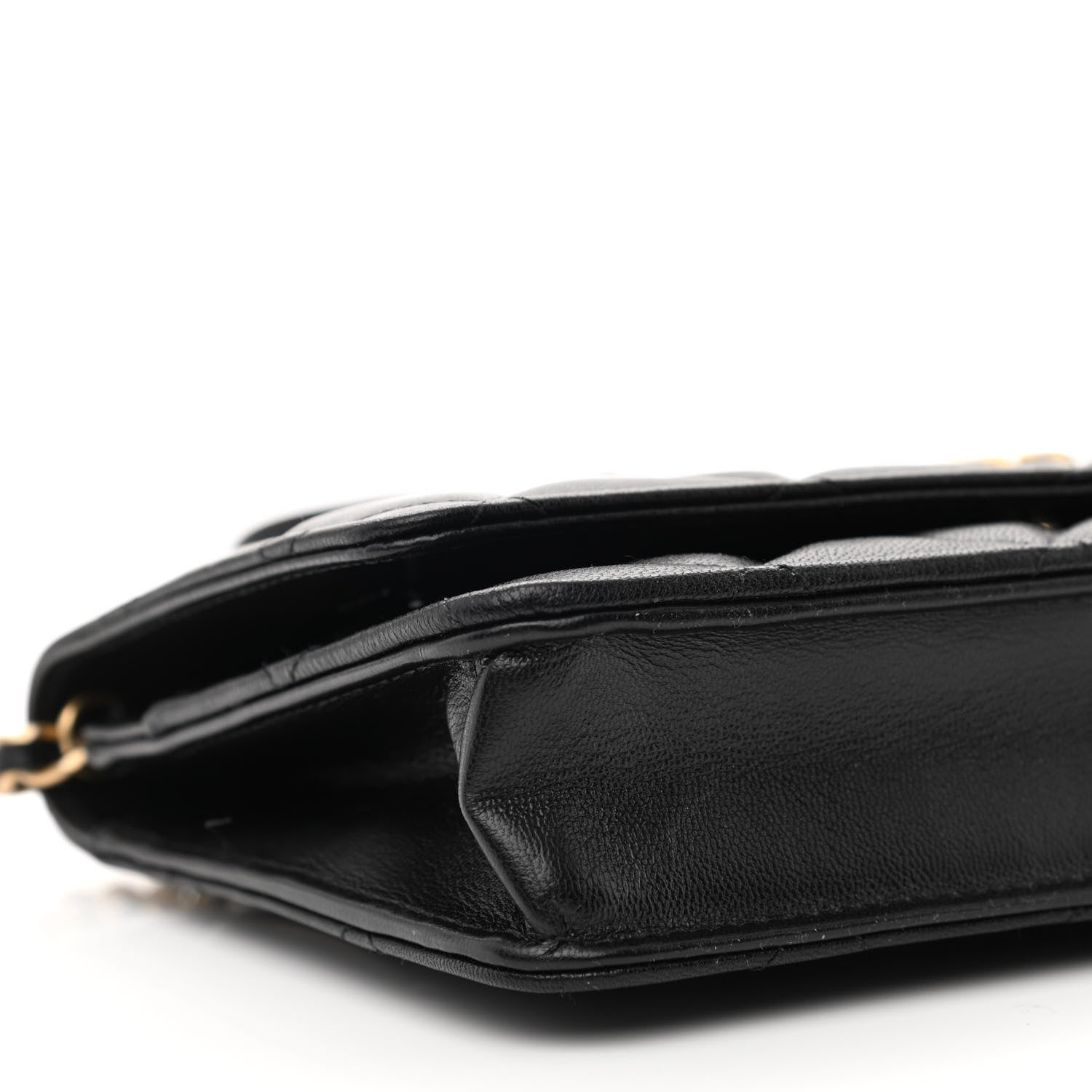 Chanel Goatskin Quilted Quilted Like A Wallet Wallet On Chain WOC Black 10 of 12
