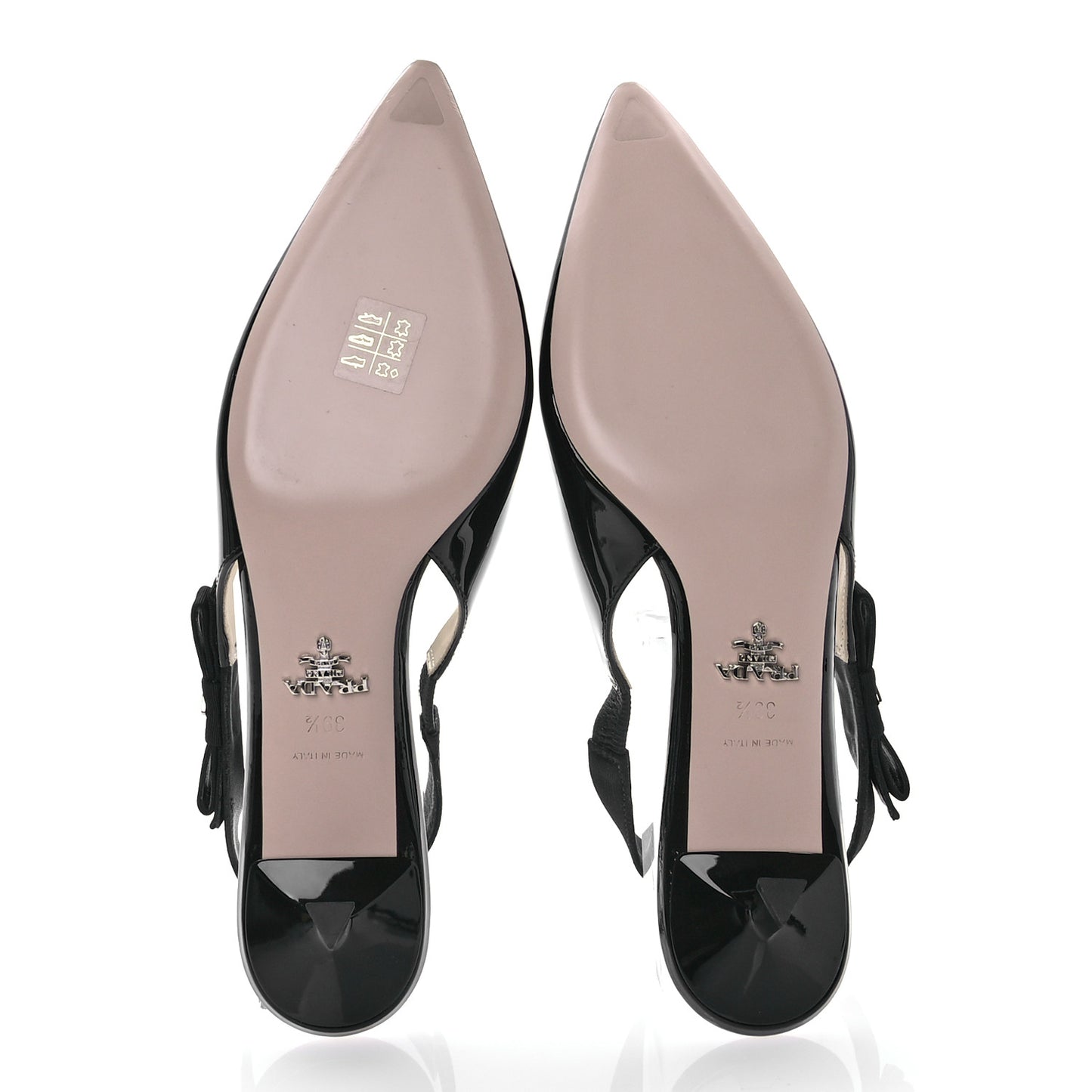 Patent Logo Slingback Pumps 39.5 Black