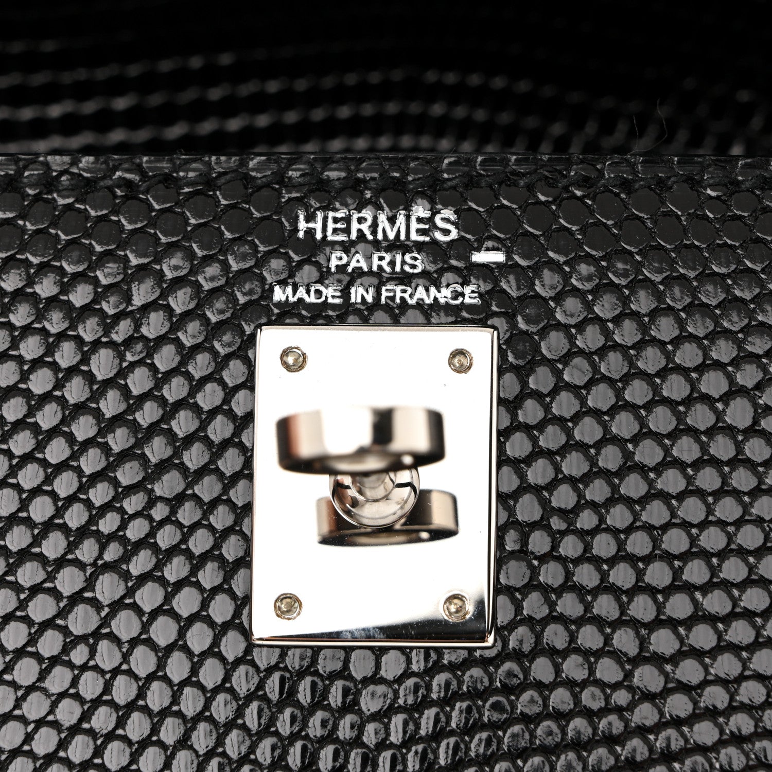 Hermes Lizard Niloticus Kelly Sellier 25 Black 6 of 11