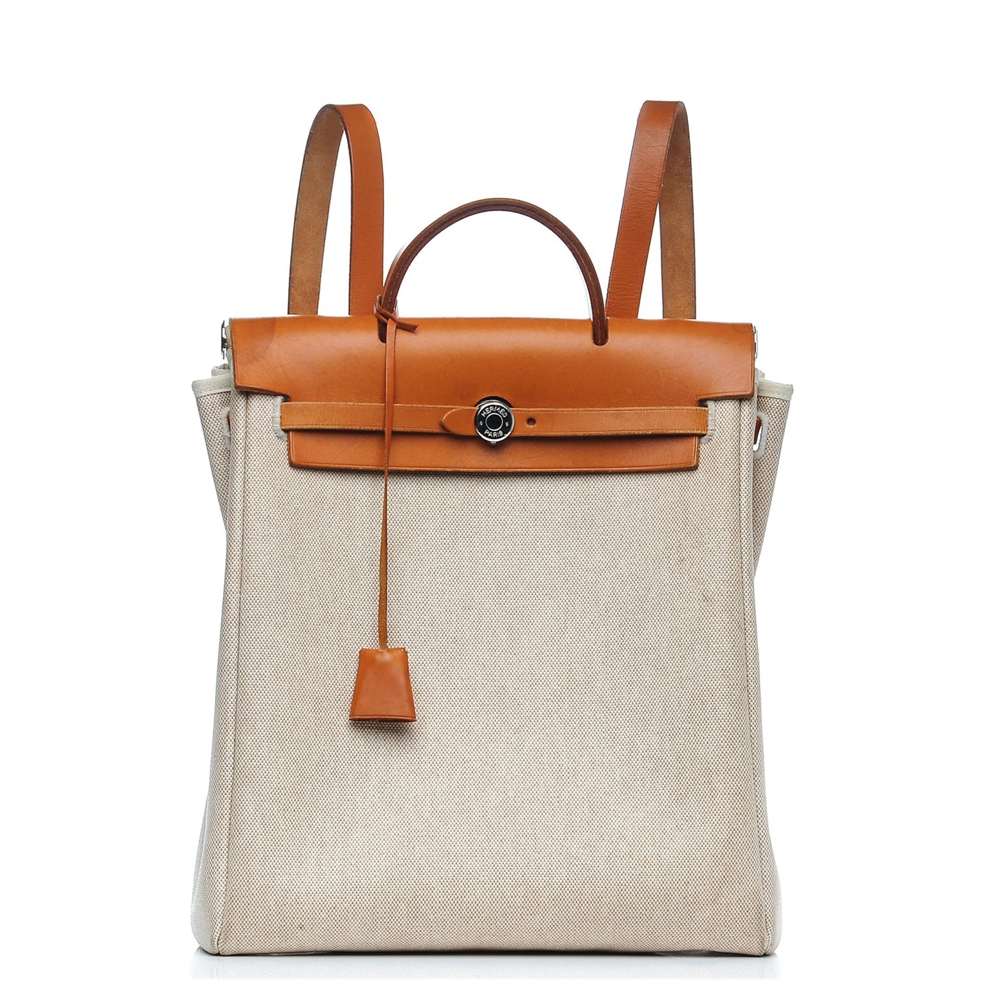 Toile Vache Calfskin Herbag 30 PM Backpack Natural