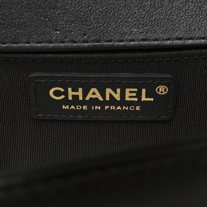 Chanel Calfskin Quilted Medium Boy Top Handle Flap Black 6 of 10