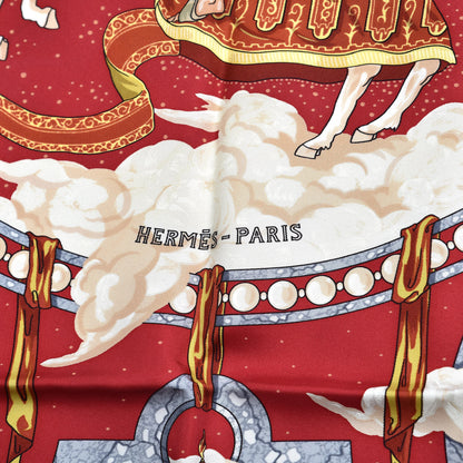 Hermes Silk Cavaliers Des Nuages Scarf 90 3 of 6