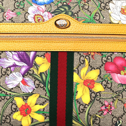 Gucci GG Supreme Monogram Flora Large Ophidia Pouch Clutch Beige Multicolor Crop 8 of 9