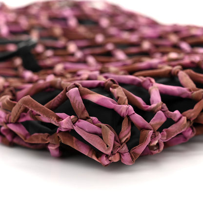 Prada Tessuto Nylon Net Tote Black Pink 8 of 9