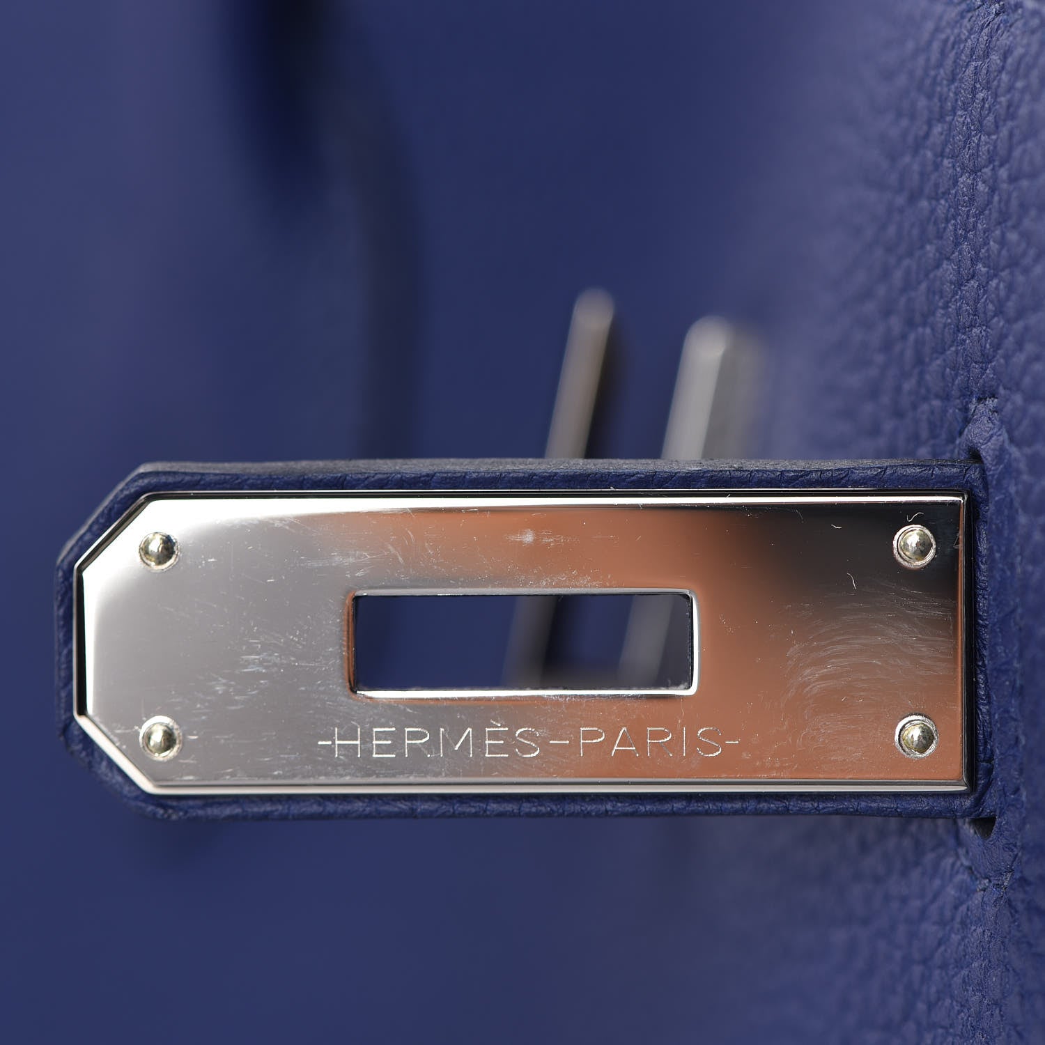 Hermes Togo Swift Officier Birkin 40 Bleu Encre Bordeaux 21 of 35