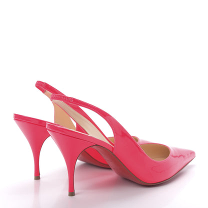 Christian Louboutin Patent Clare Sling 80 Pumps 38 Rosa 4 of 8