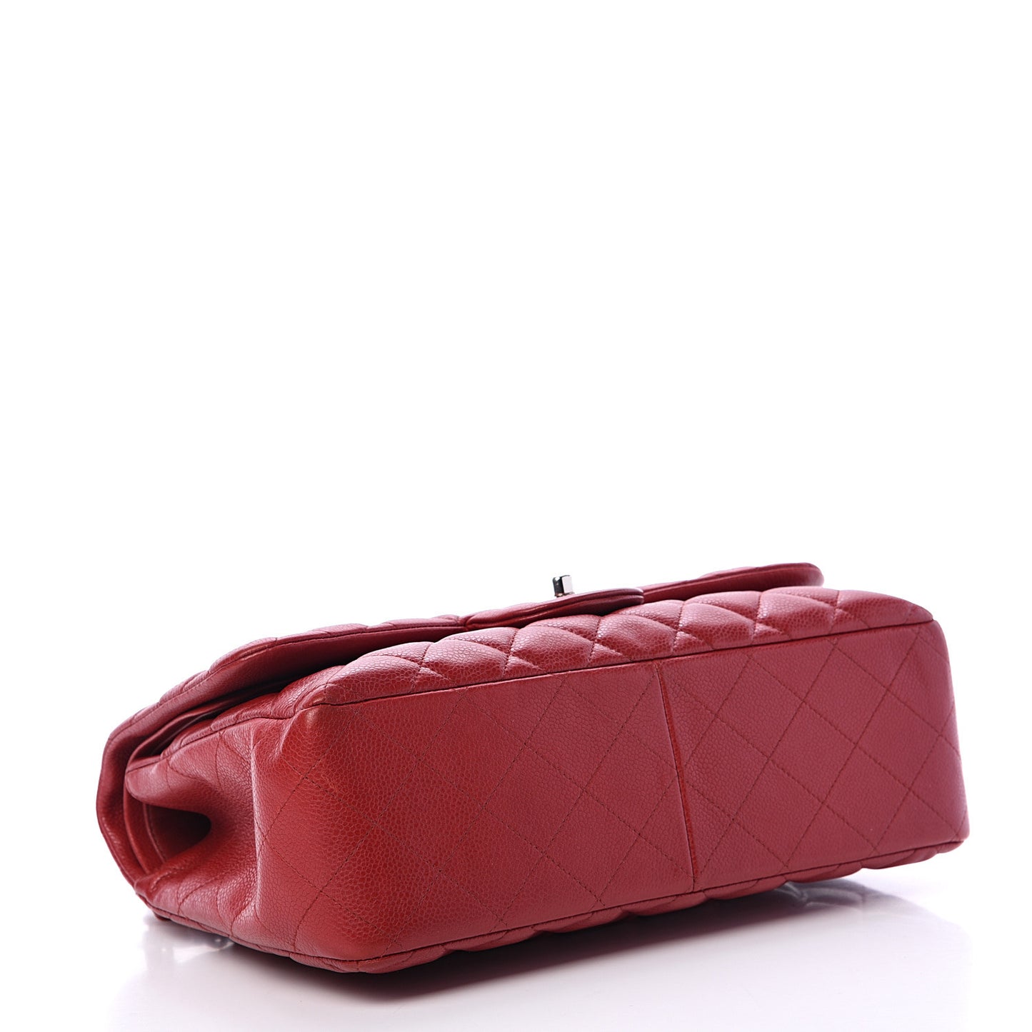 Caviar Quilted Jumbo Double Flap Red