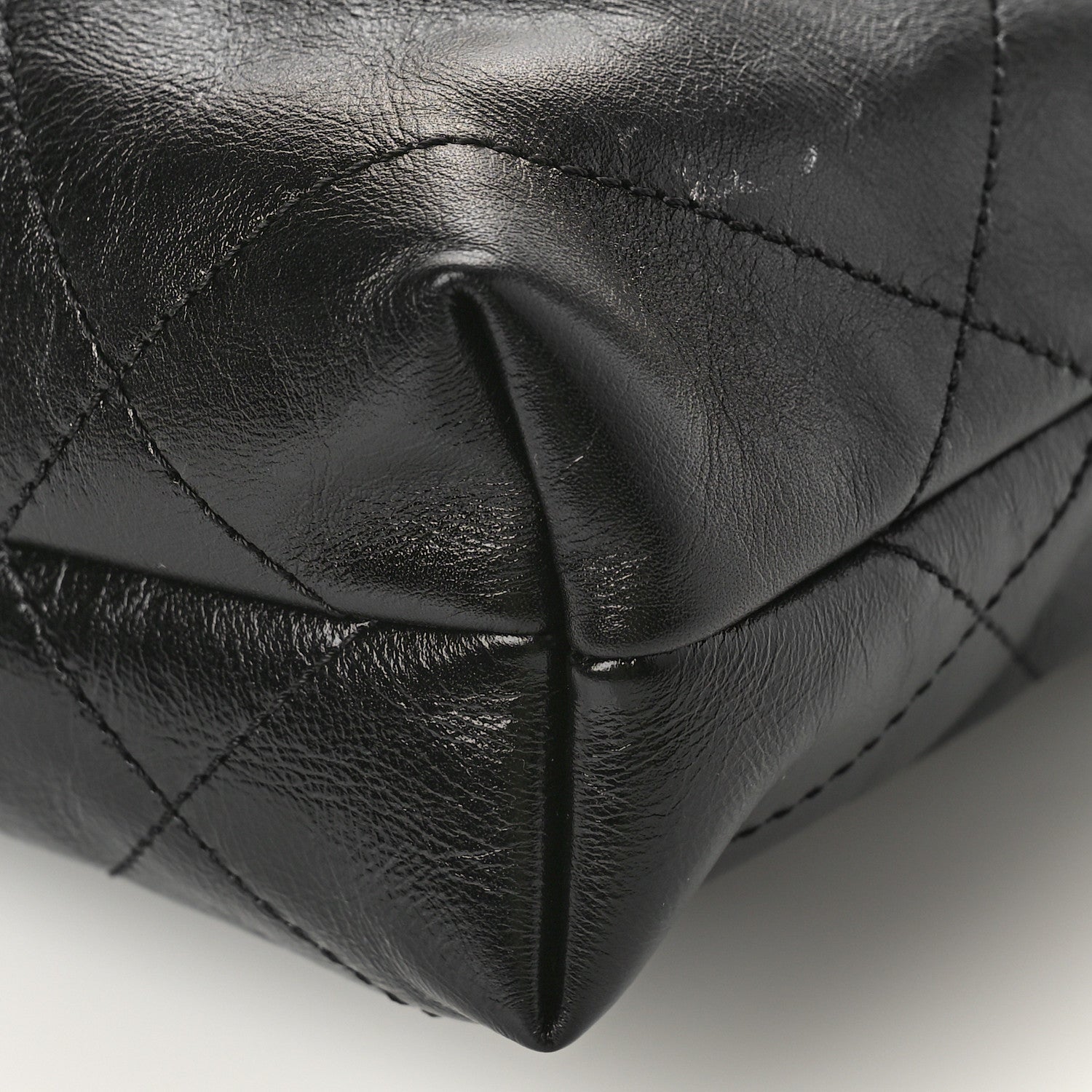 Chanel Shiny Crumpled Calfskin Quilted Pearl Mini Chanel 22 Black 8 of 9