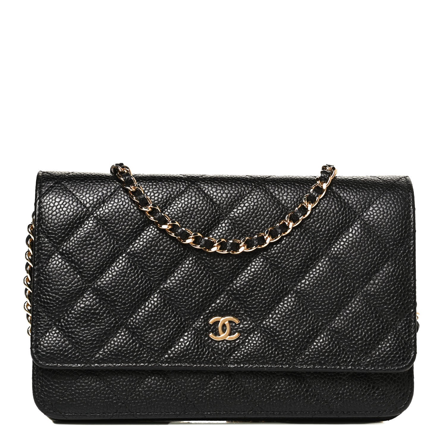 Chanel Caviar Quilted Wallet On Chain WOC Black 1 of 10