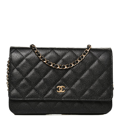 Chanel Caviar Quilted Wallet On Chain WOC Black 1 of 10