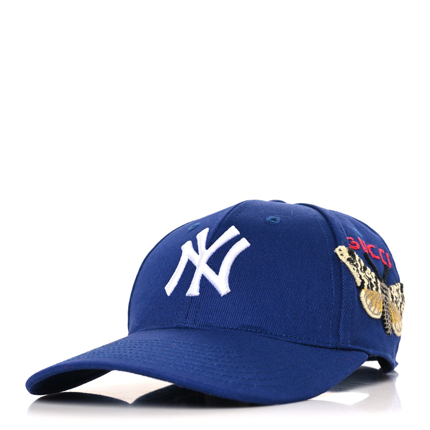 Gucci X MLB Cotton NY Yankees Baseball Hat 57-61 Blue 1 of 8
