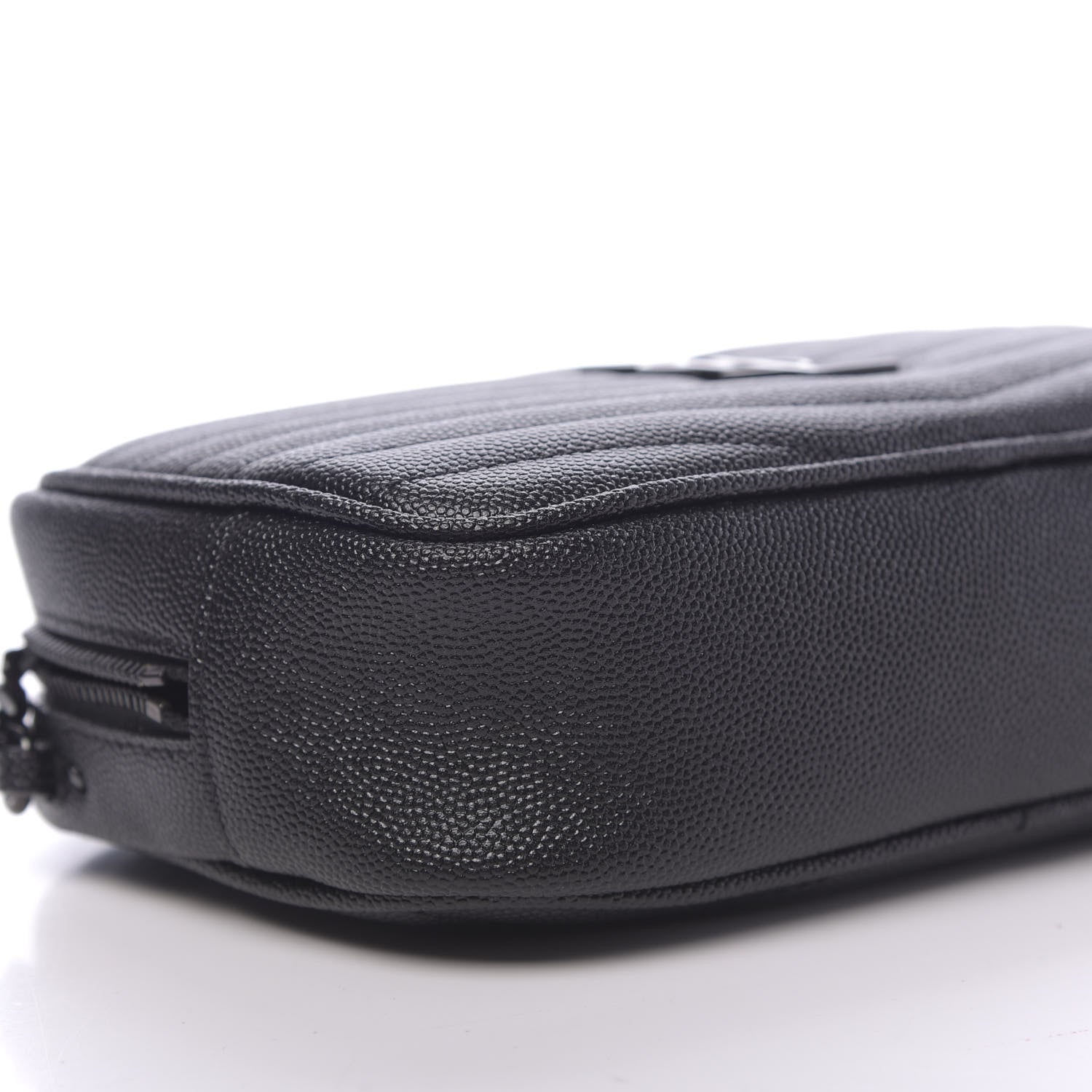 Saint Laurent Grain De Poudre Matelasse Monogram Mini Lou Camera Bag Black 8 of 12