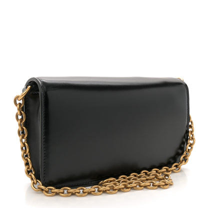 Valentino Garavani Shiny Calfskin Vlogo Small Shoulder Bag Black 3 of 9