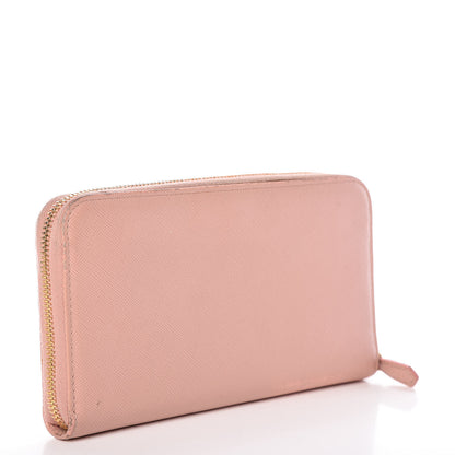 Prada Saffiano Fiocco Bow Zip Around Wallet Orchidea 3 of 24