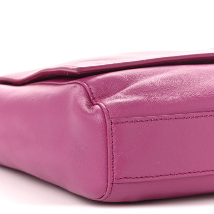 Saint Laurent Smooth Calfskin Suede Medium Reversible Monogram Kate Satchel Rose Rubis 26 of 35