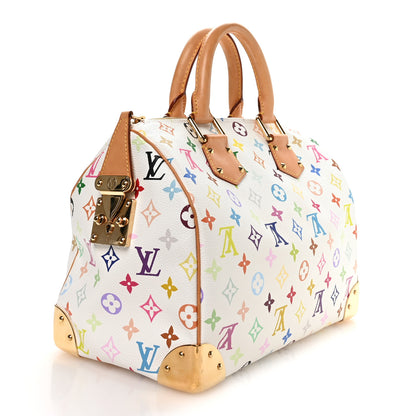 Louis Vuitton Monogram Multicolor Speedy 30 White 3 of 10
