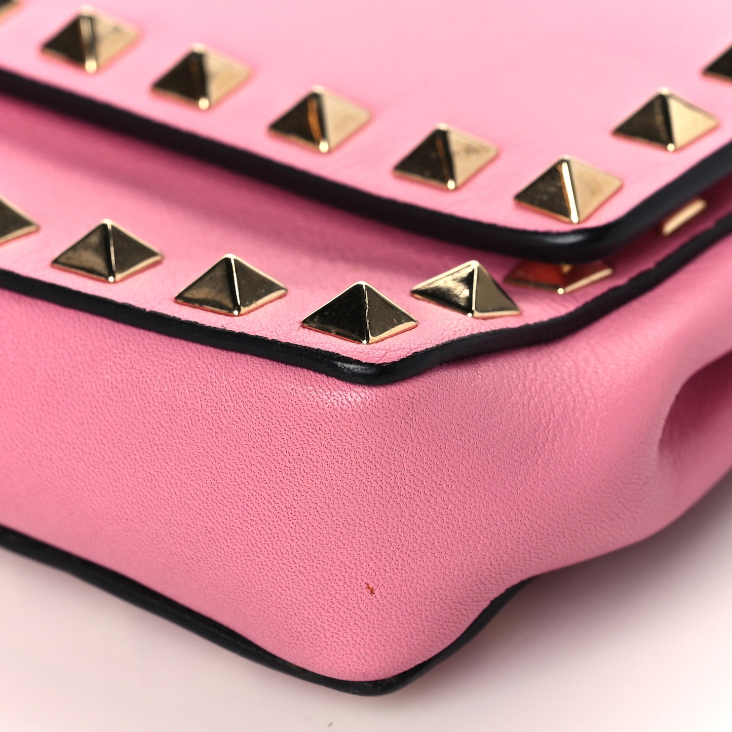 Nappa Rockstud Bangle Clutch Deep Rose