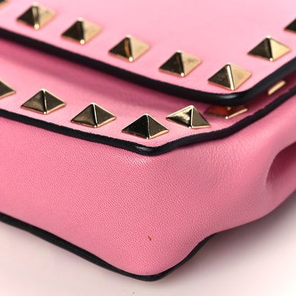 Valentino Garavani Nappa Rockstud Bangle Clutch Deep Rose 11 of 11