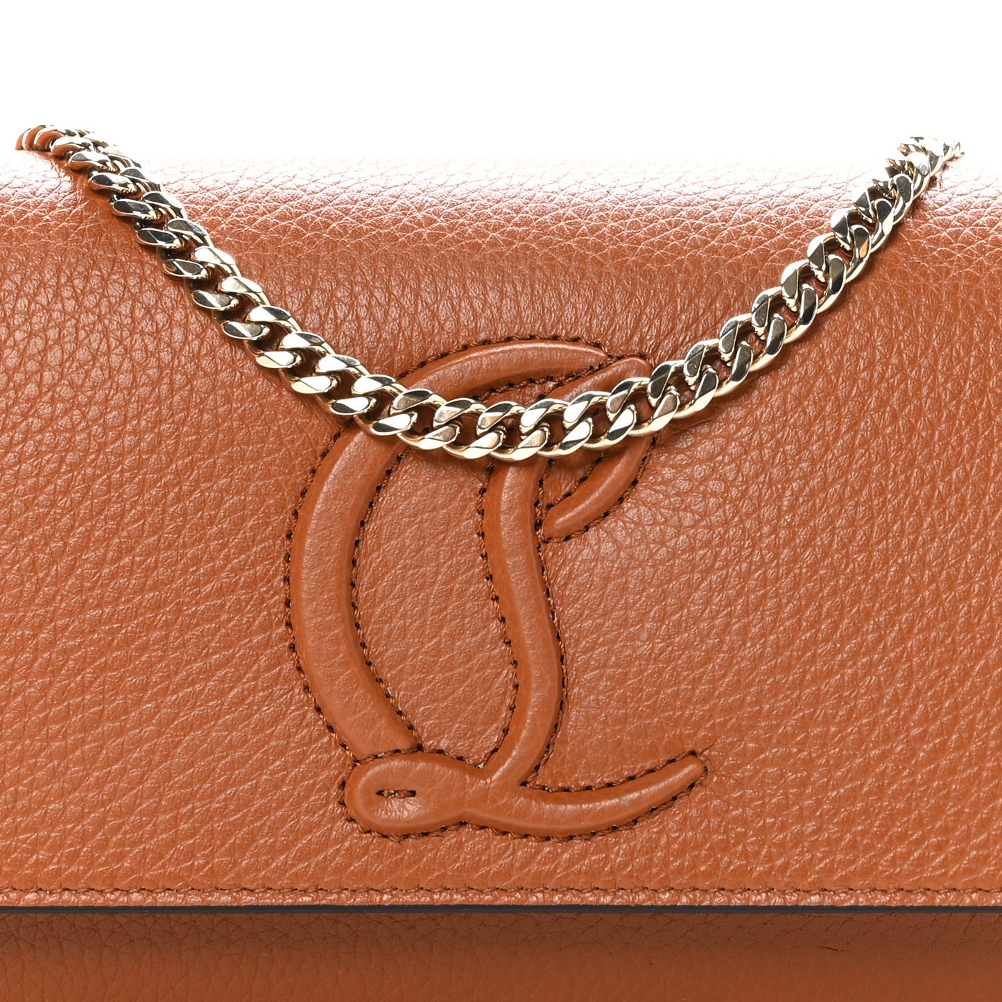 Grained Calfskin By My Side Wallet On Chain Cuoio