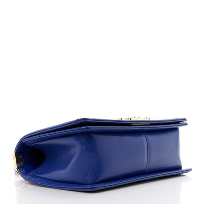Chanel Caviar Quilted Medium Boy Flap Blue 4 of 11