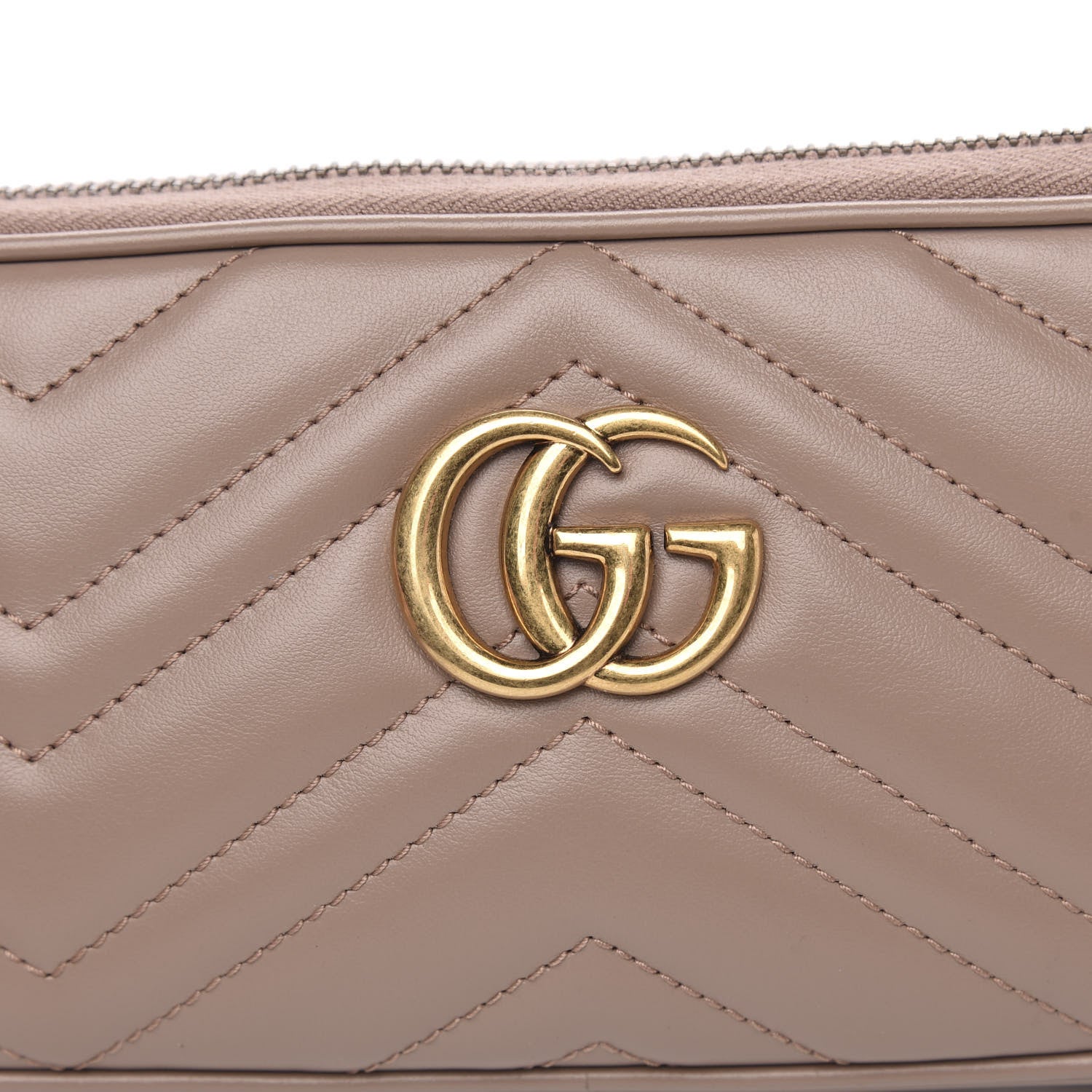 Gucci Calfskin Matelasse Mini GG Marmont Chain Crossbody Bag Porcelain Rose 8 of 10