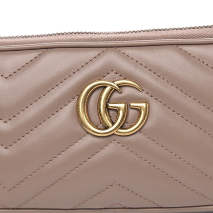 Gucci Calfskin Matelasse Mini GG Marmont Chain Crossbody Bag Porcelain Rose 8 of 10