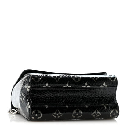 Louis Vuitton Snakeskin Monogram Twist Shoulder Bag PM Black 5 of 13