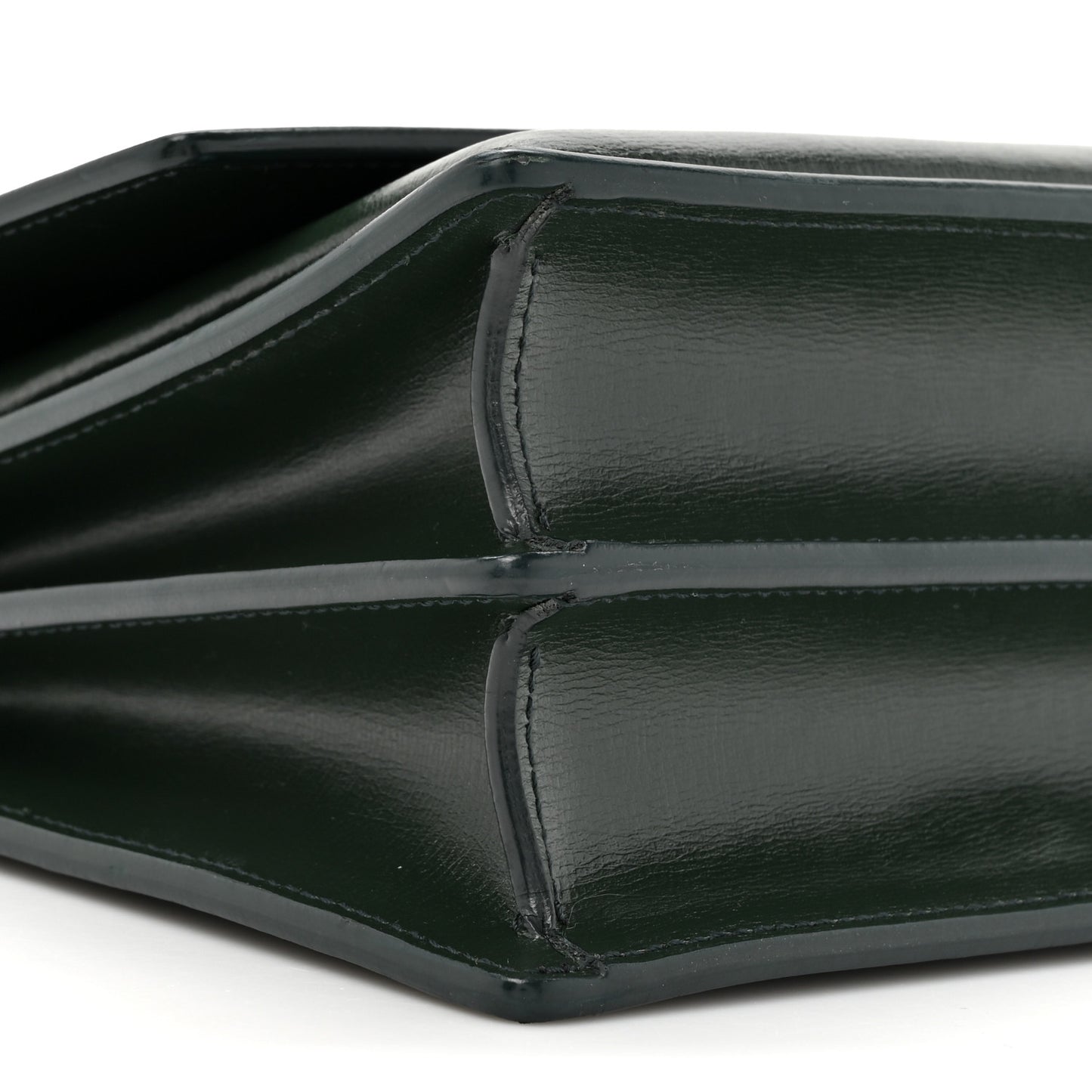 Smooth Calfskin Medium Monogram Sunset Satchel Dark Green