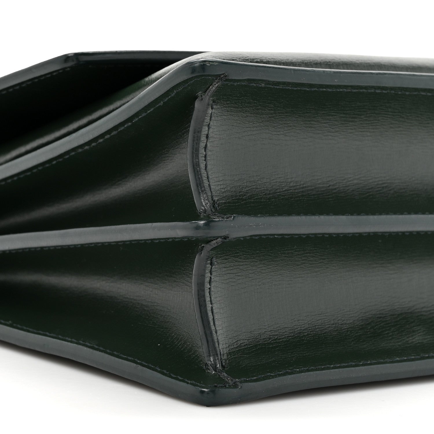 Saint Laurent Smooth Calfskin Medium Monogram Sunset Satchel Dark Green 11 of 14