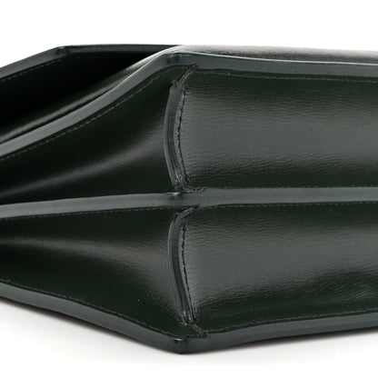 Saint Laurent Smooth Calfskin Medium Monogram Sunset Satchel Dark Green 11 of 14