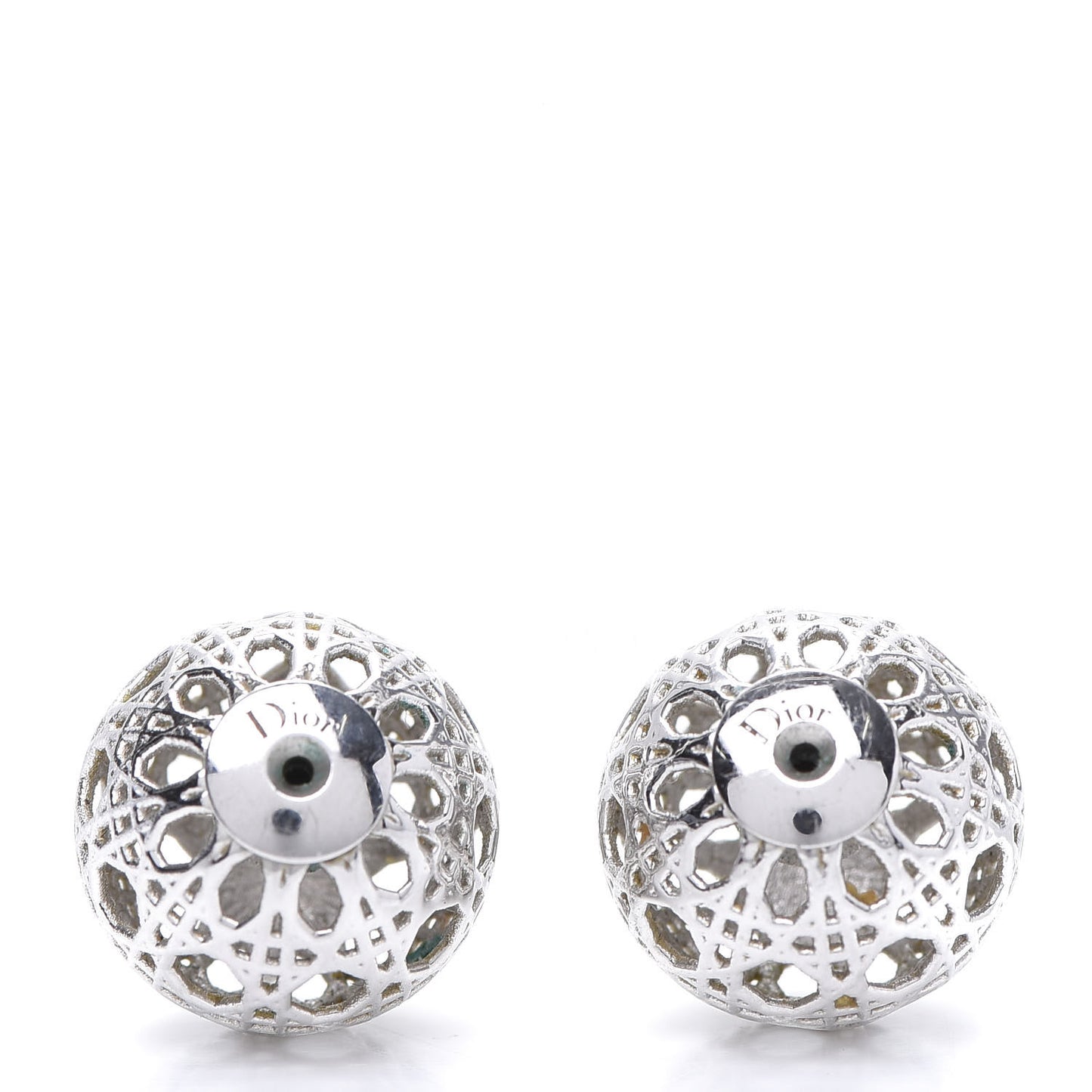 Cannage Mise En Dior Tribal Earrings Silver
