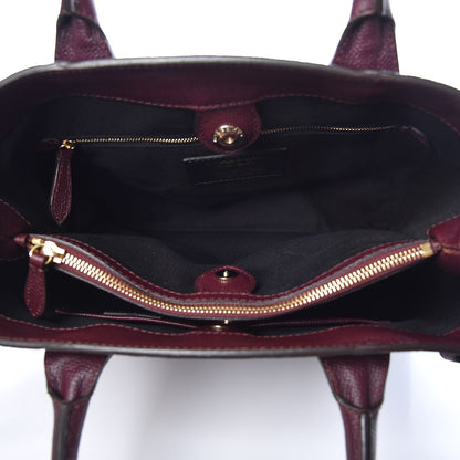 Burberry Grainy Calfskin House Check Medium Banner Tote Mahogany Red 6 of 17