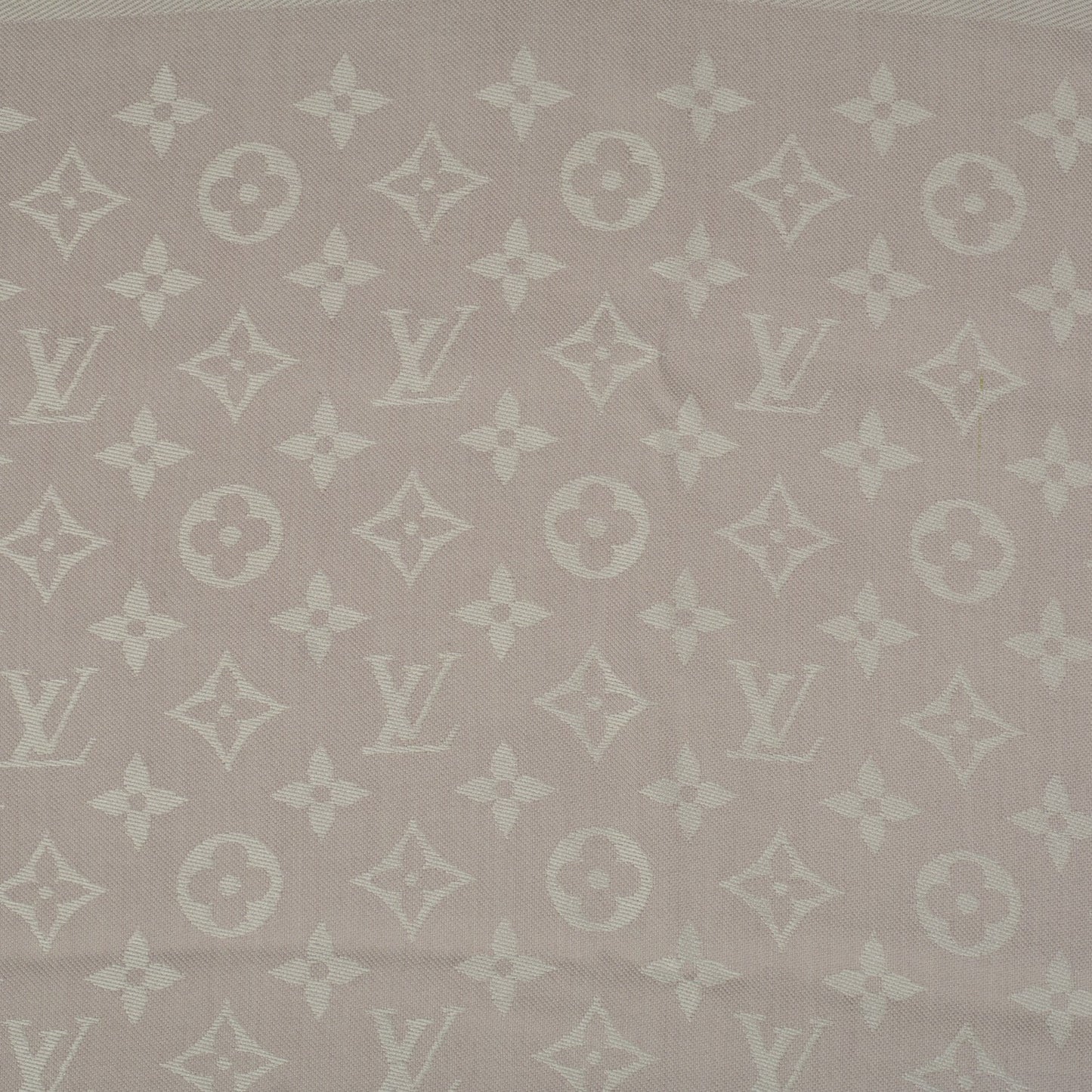 Silk Wool Monogram Shawl Beige
