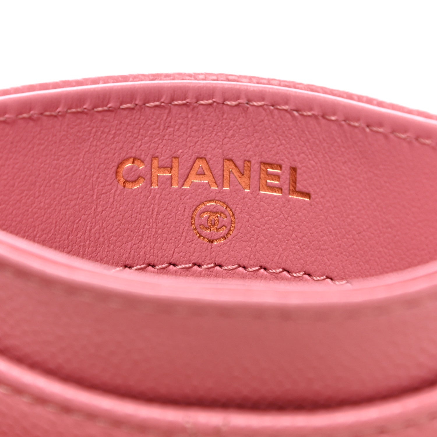 Chanel Caviar Quilted Card Holder Dark Pink 6 of 9