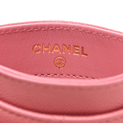 Chanel Caviar Quilted Card Holder Dark Pink 6 of 9