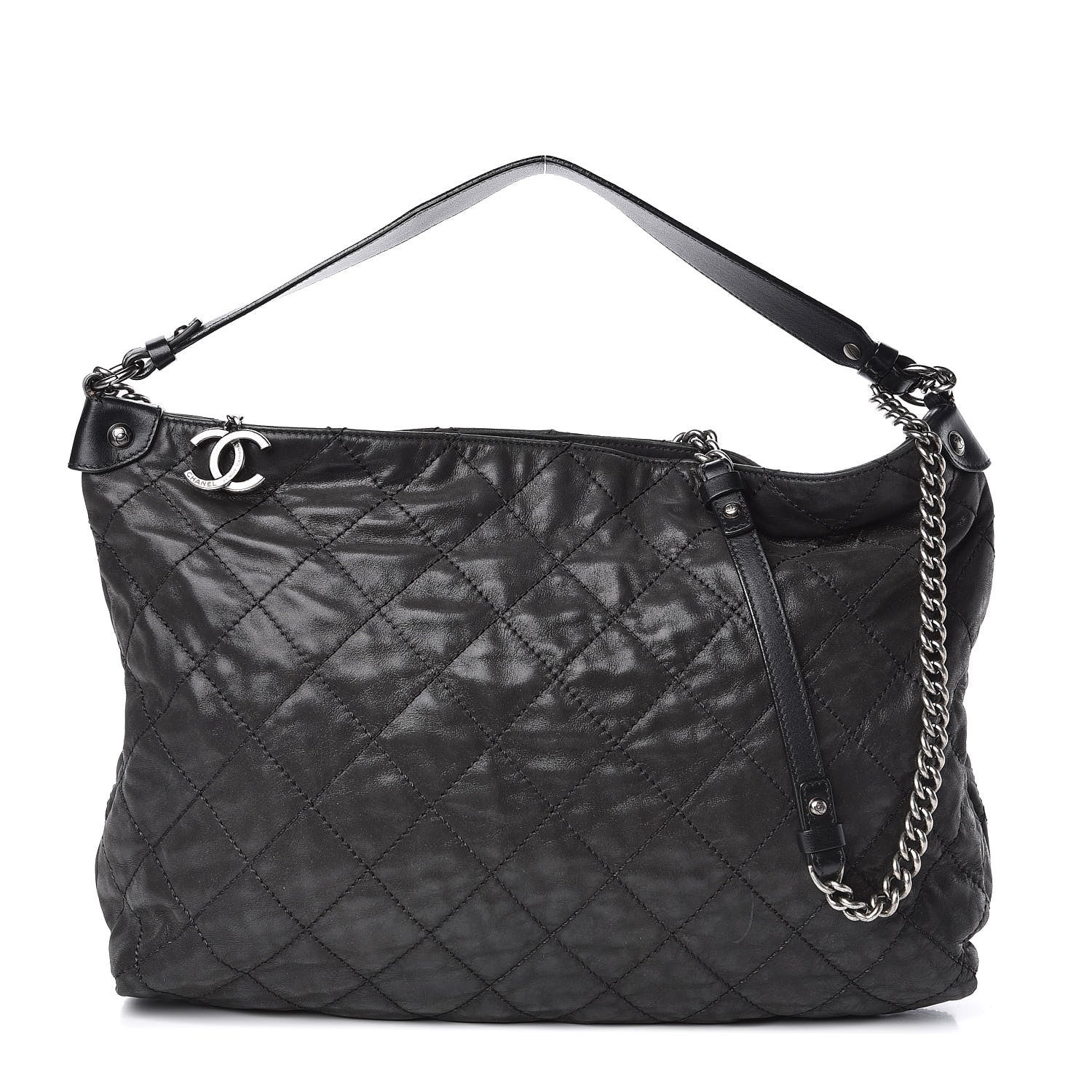 Chanel Iridescent Calfskin Coco Daily Hobo Black 1 of 13