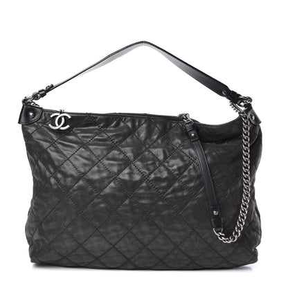 Chanel Iridescent Calfskin Coco Daily Hobo Black 1 of 13