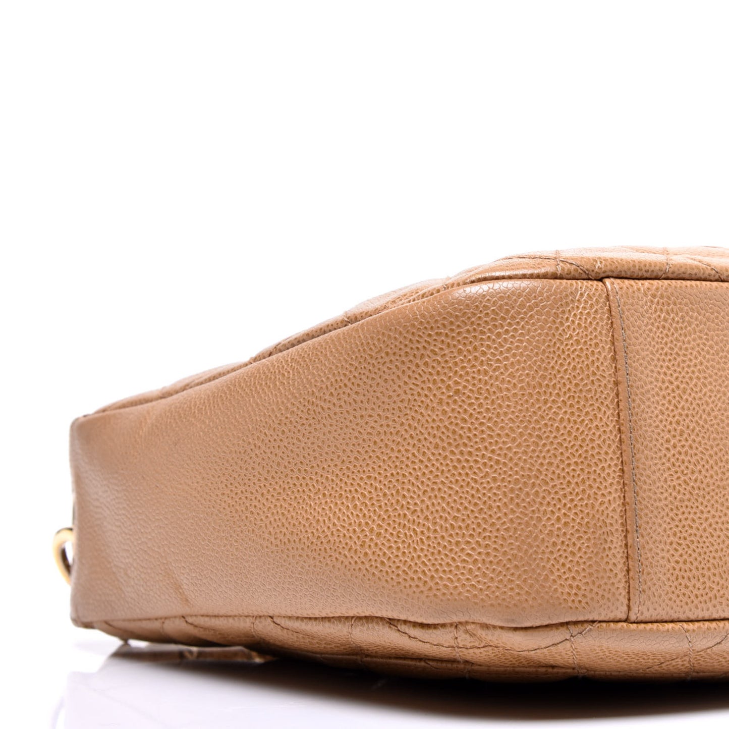 Caviar Quilted Timeless CC Shoulder Bag Beige