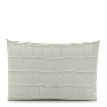 Hermes Matte Alligator Calvi Card Case Vert Peppermint 1 of 7
