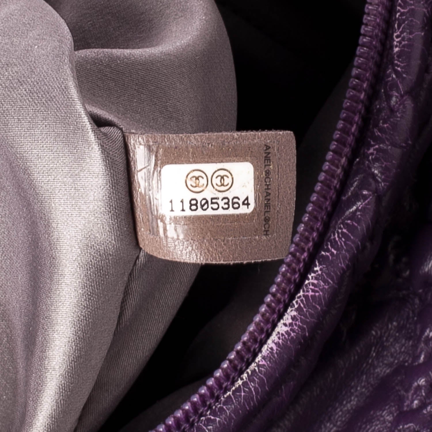 Chanel Quilted Lambskin Hidden Chain Hobo Purple 8 of 9