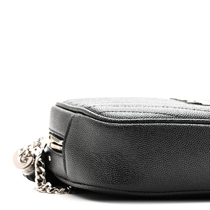 Saint Laurent Grain De Poudre Matelasse Monogram Mini Lou Camera Bag Black 9 of 11