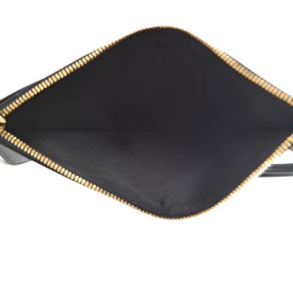 Givenchy Calfskin GV3 Wristlet Zip Card Holder Black Grey 5 of 10