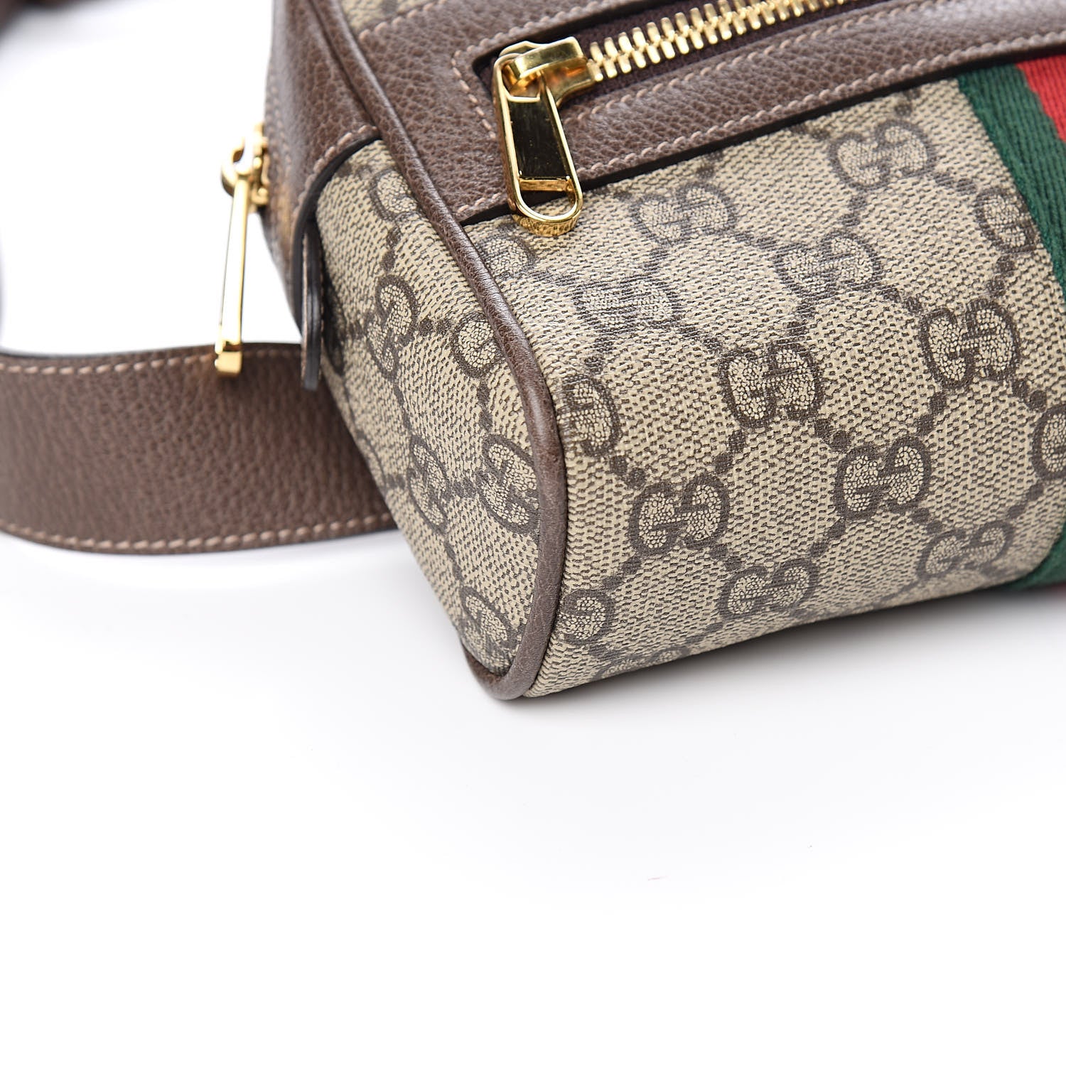 Gucci GG Supreme Monogram Web Small Ophidia Belt Bag 85 34 Dark Brown 8 of 10