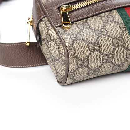 Gucci GG Supreme Monogram Web Small Ophidia Belt Bag 85 34 Dark Brown 8 of 10