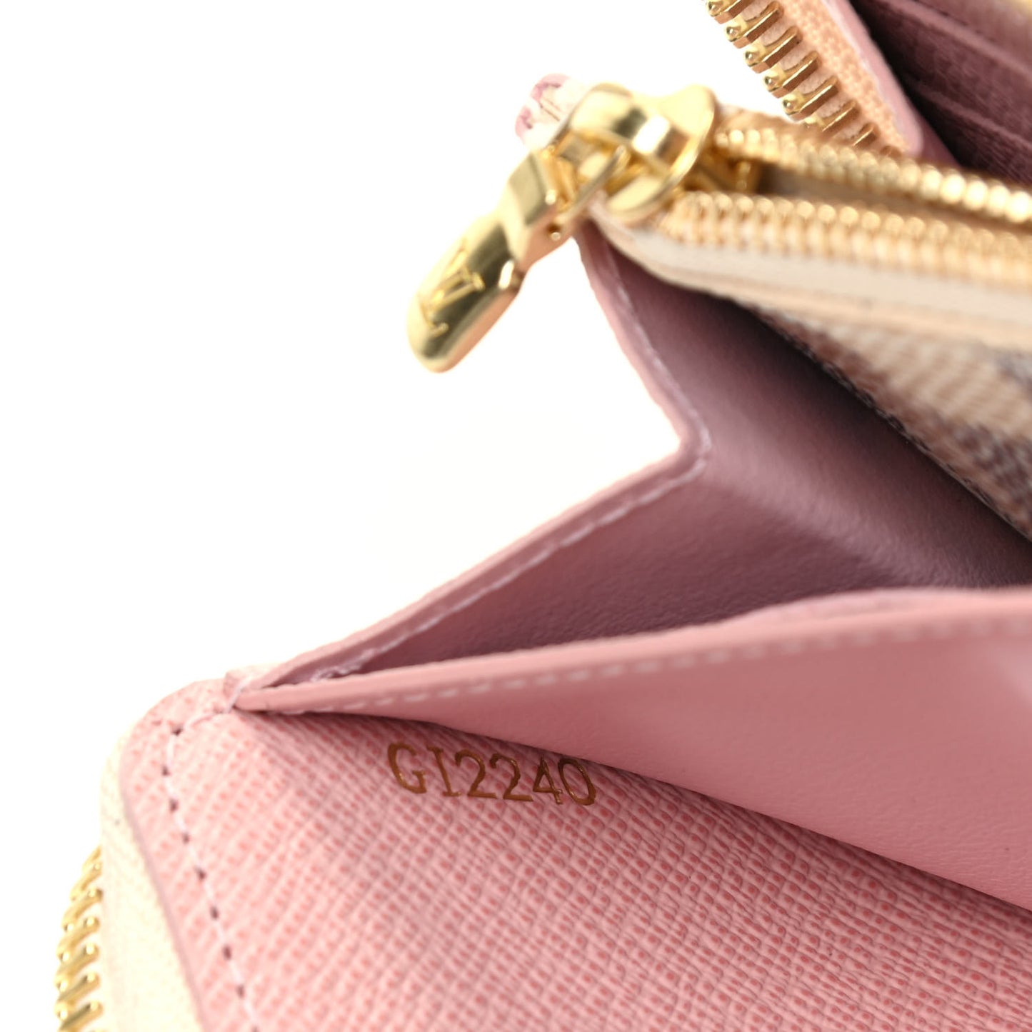 Damier Azur Clemence Wallet Rose Ballerine